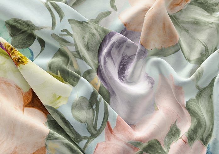 Amelia Faux Silk, Coral Kiss - Motorised Roman Blind - Image 4